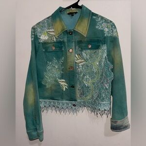 Rare Vintage beaded Denim Jacket